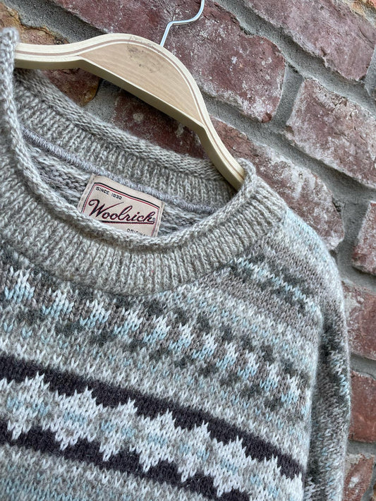 vintage 00s woolrich wool-blend knit cottage crew