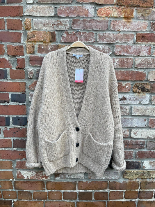 elizabeth and james alpaca-wool chunky cardigan