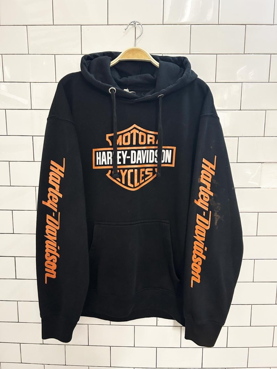 vintage 00s harley davidson graphic hoodie - good market thrift store