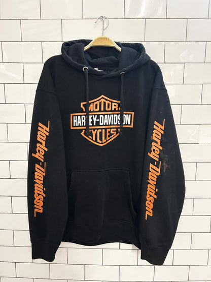 vintage 00s harley davidson graphic hoodie - good market thrift store