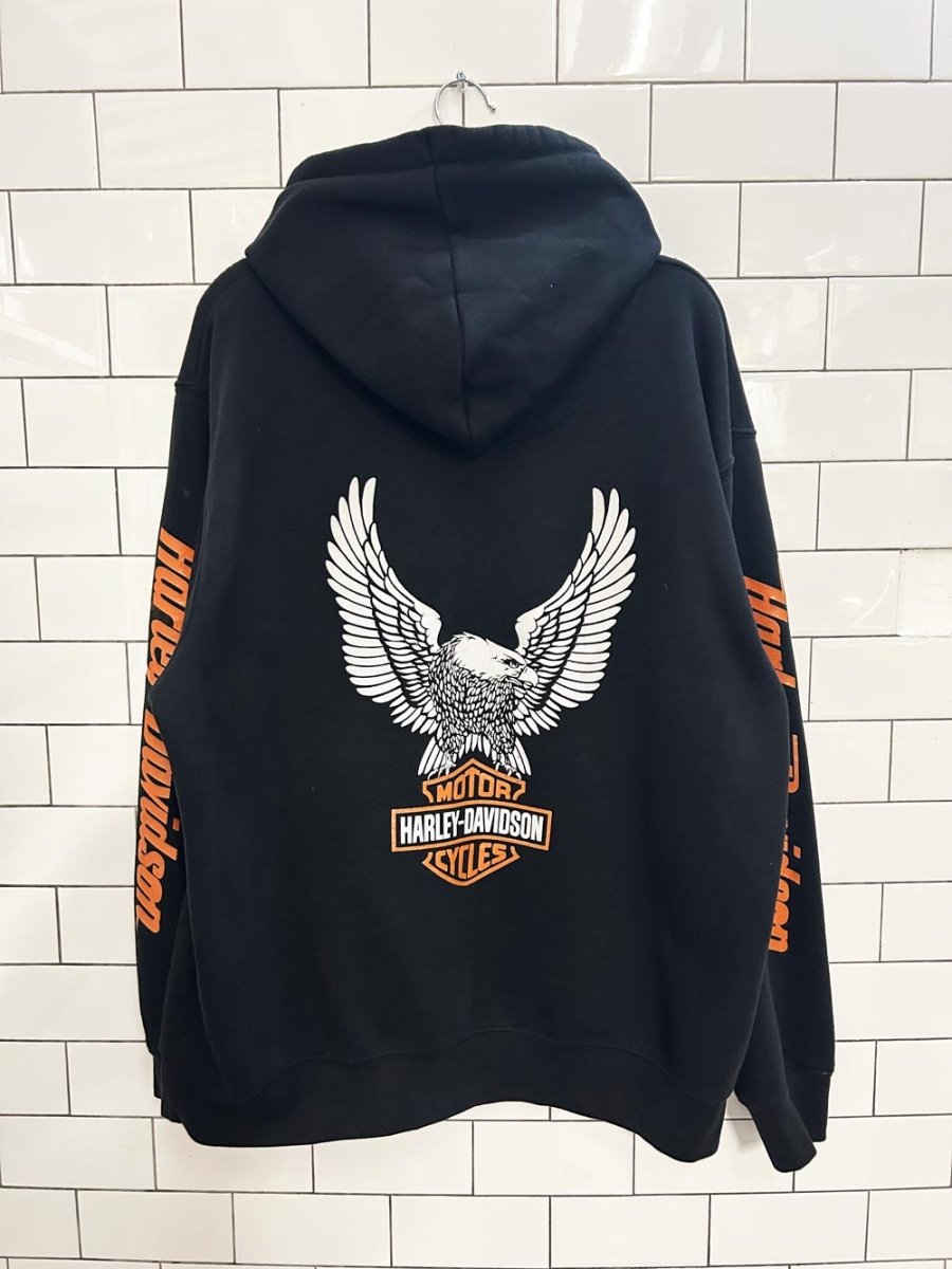 vintage 00s harley davidson graphic hoodie - good market thrift store