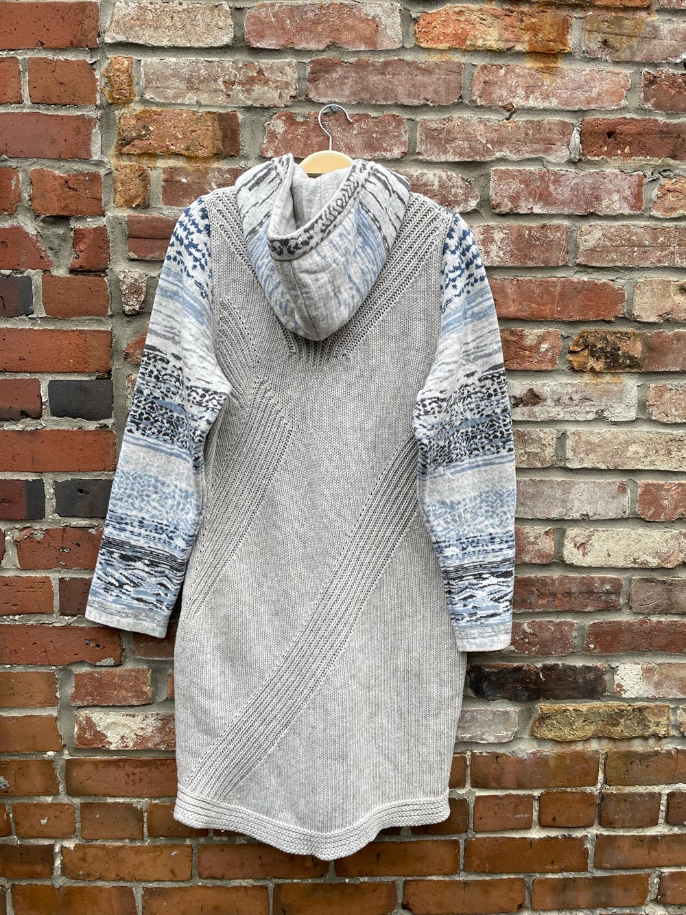 kooi knitwear lambswool hooded full zip sweater jacket