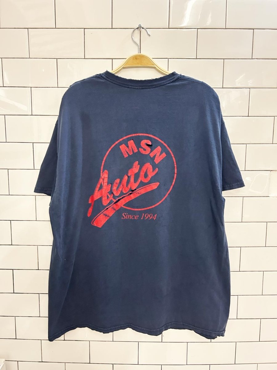 vintage 00s msn auto distressed oversized tee - good market thrift store