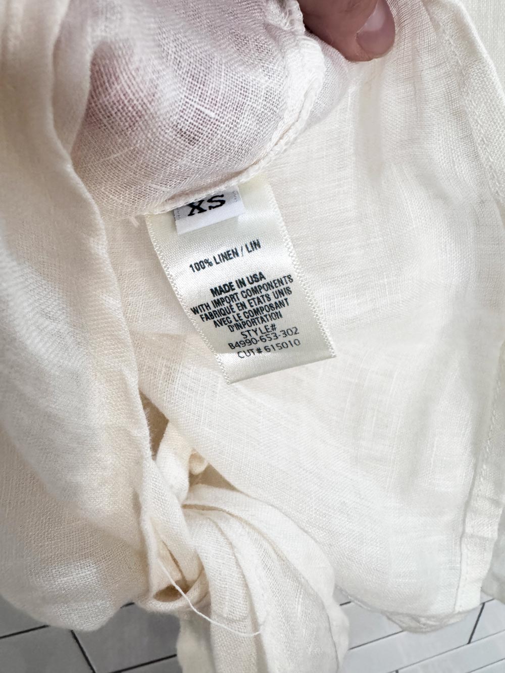 nwt bella dahl 100% linen tie front relaxed fit crop shirt