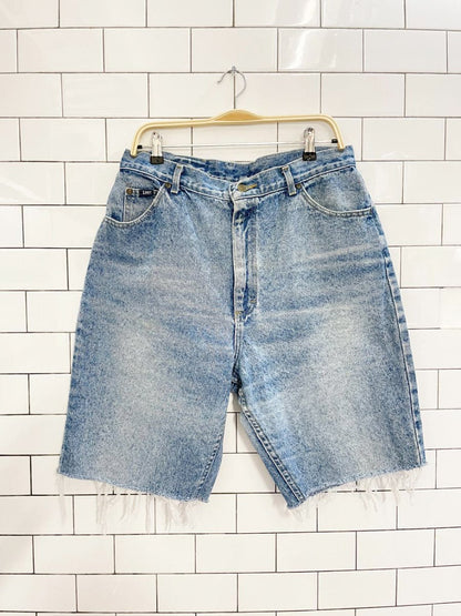 vintage 90s lee riders long denim cut off shorts - good market thrift store