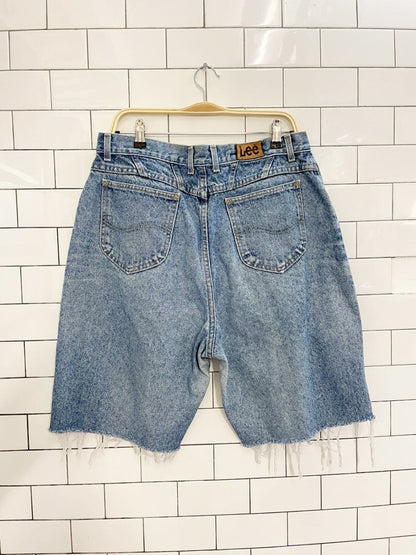 vintage 90s lee riders long denim cut off shorts - good market thrift store