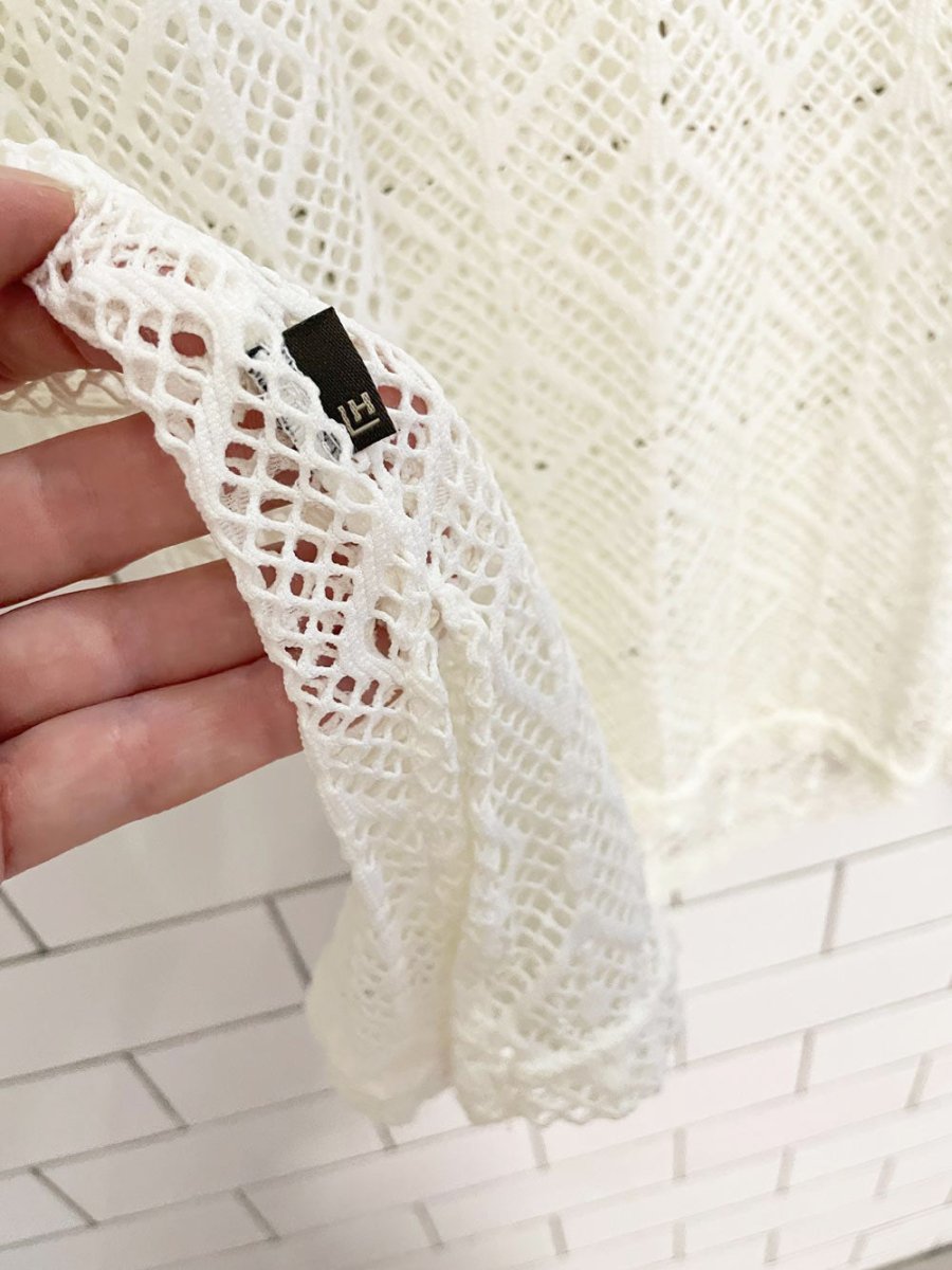 vintage 00s crochet stretch knit cover up - good market thrift store