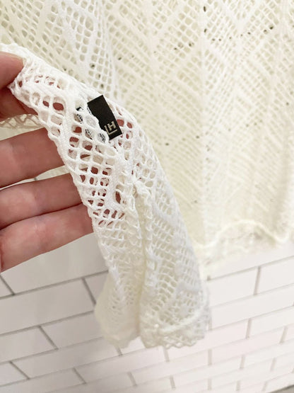 vintage 00s crochet stretch knit cover up - good market thrift store