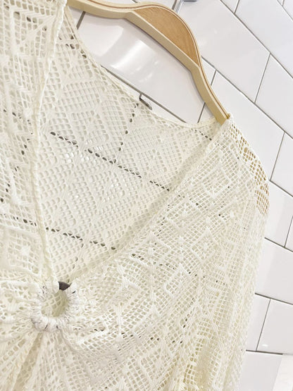 vintage 00s crochet stretch knit cover up - good market thrift store