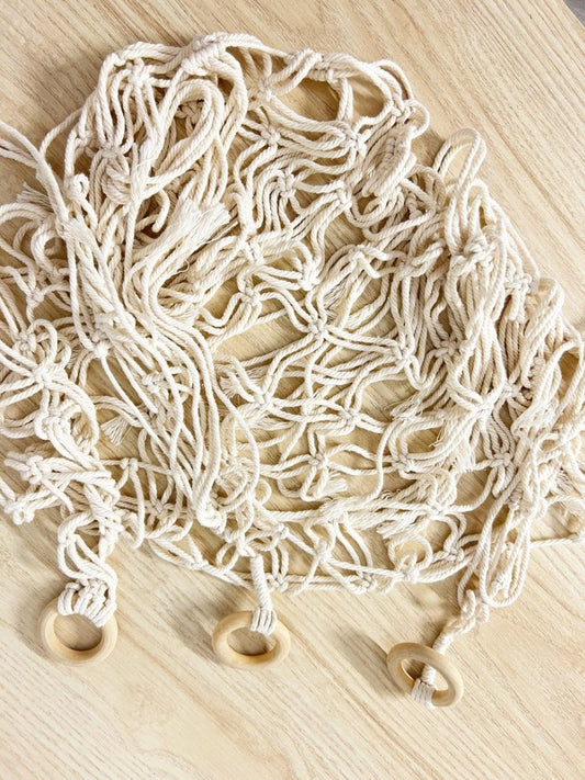 boho macrame fruit hammock - good market thrift store