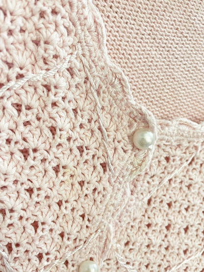 vintage 00s premier col. floral knit cardigan top - good market thrift store