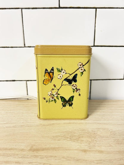 vintage JL clark butterlfy tin - good market thrift store