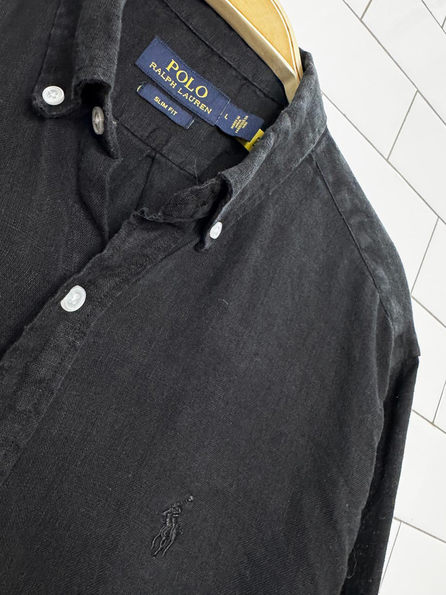 polo ralph lauren 100% cotton full button shirt