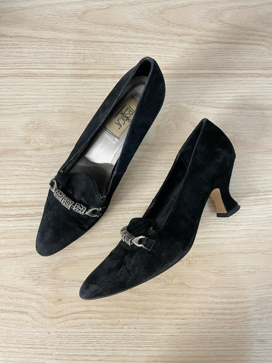 vintage 00s jessica black suede pump