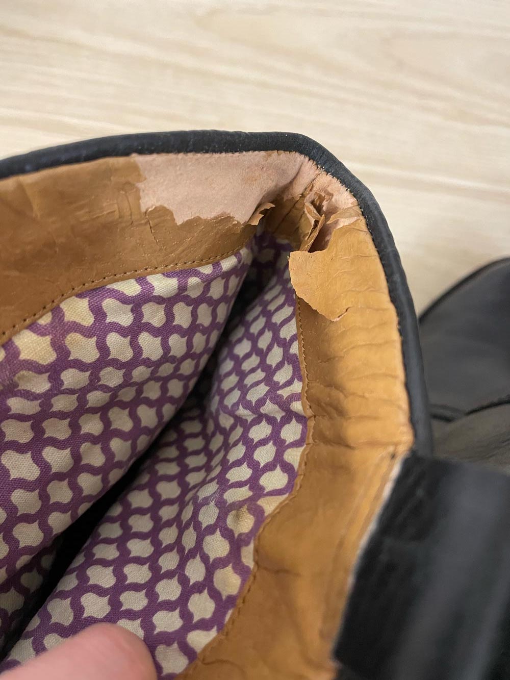 fossil black leather western boot