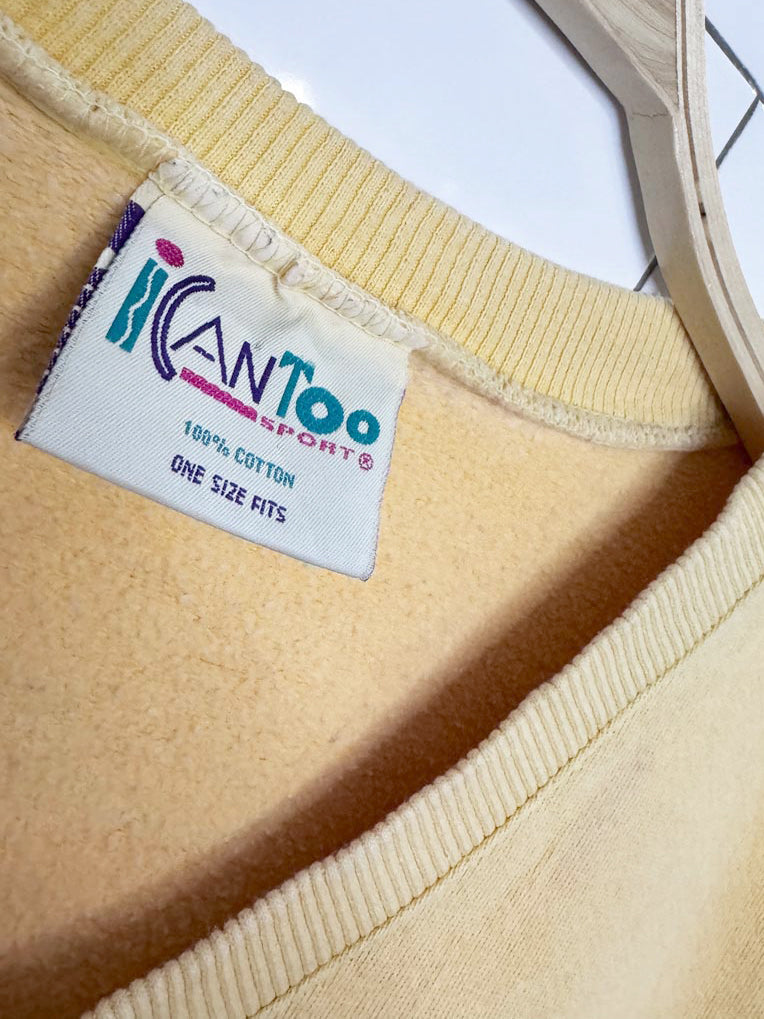 vintage 90s hawaii boxy balloon sleeve crop sweatshirt | eye catchers | made in USA