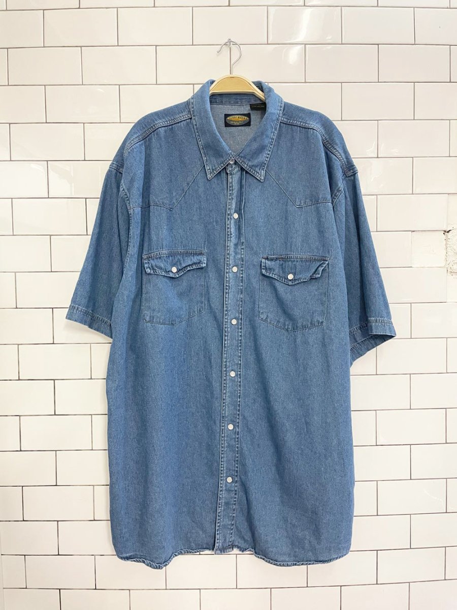 vintage sandy river western denim shirt - good market thrift store