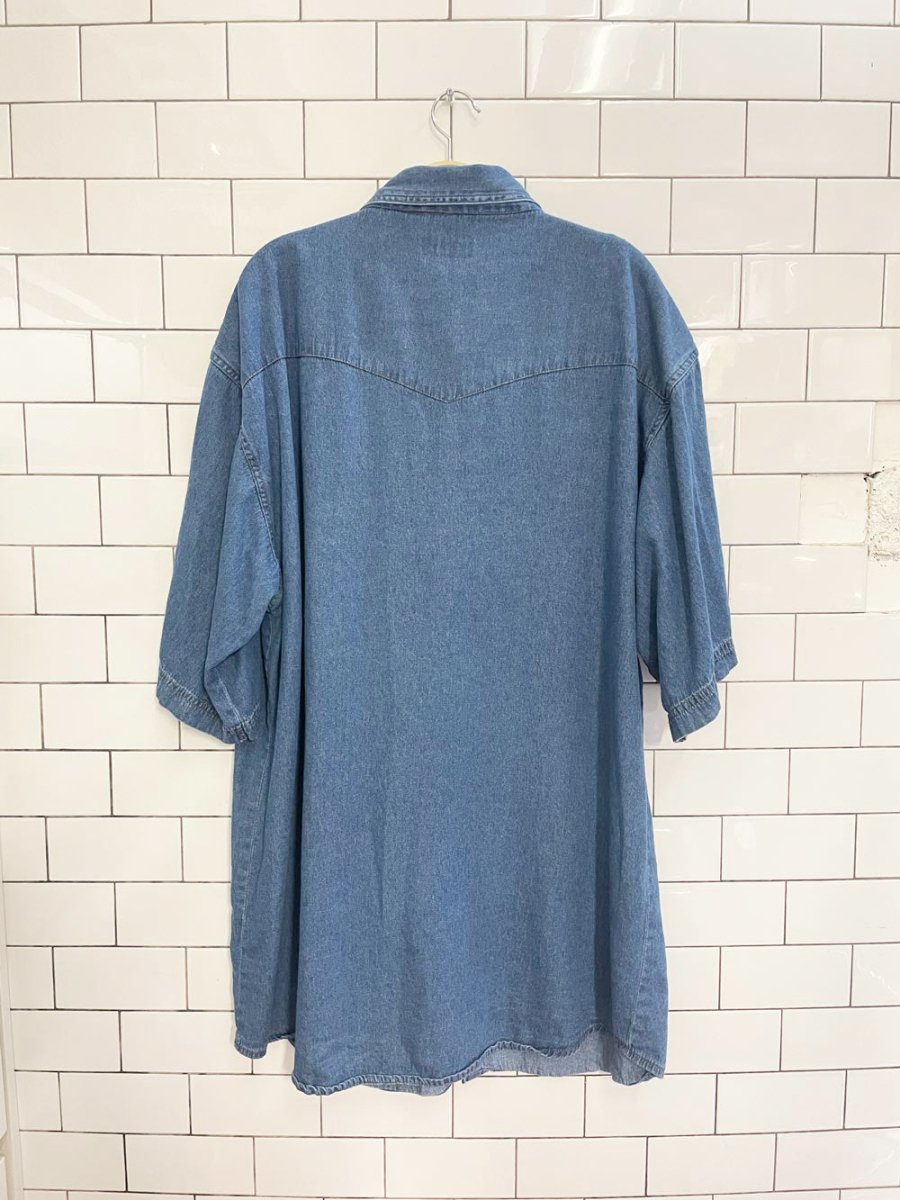 vintage sandy river western denim shirt - good market thrift store