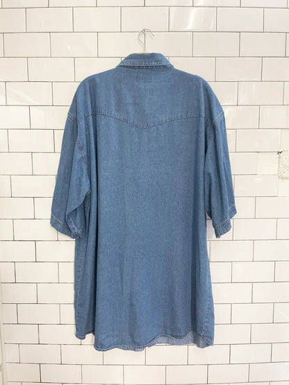 vintage sandy river western denim shirt - good market thrift store