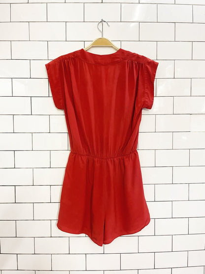 babaton corbett 100% silk relaxed romper - good market thrift store