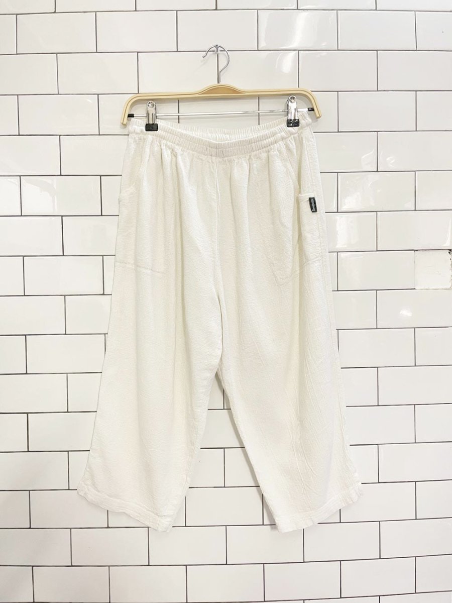 vintage 90s ezze wear textured capri lounge pant - good market thrift store