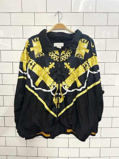 vintage 00s colesce chain + rope bomber jacket - good market thrift store