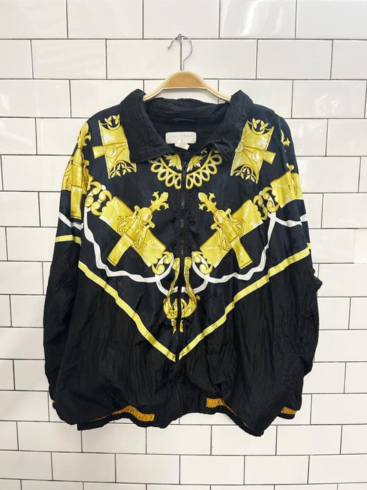 vintage 00s colesce chain + rope bomber jacket - good market thrift store