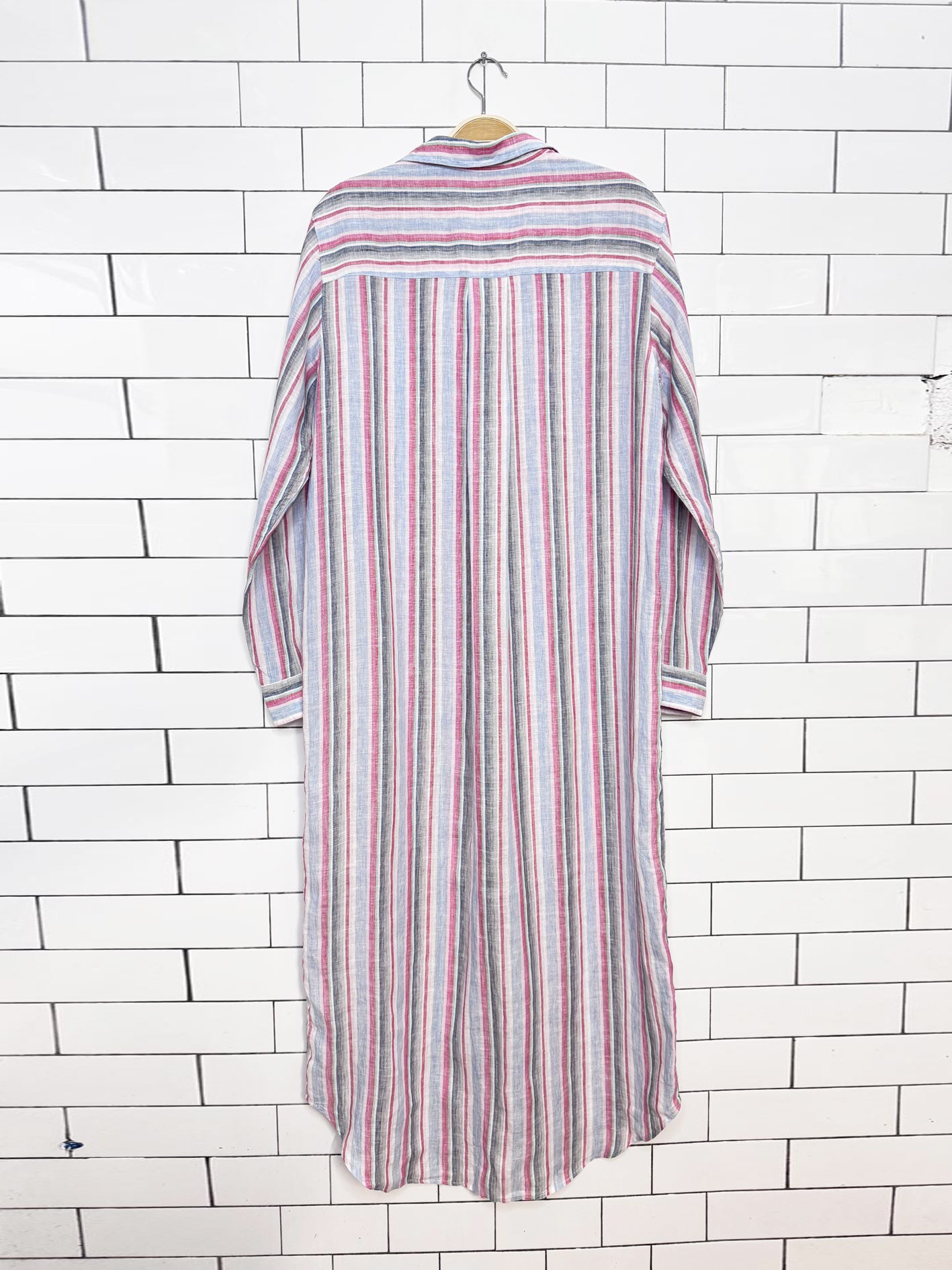 frank and eileen 100% linen rory maxi shirt dress