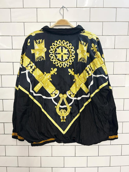 vintage 00s colesce chain + rope bomber jacket - good market thrift store