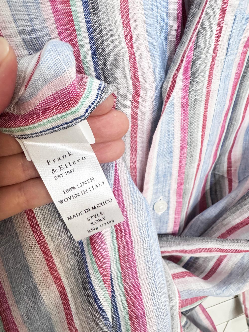 frank and eileen 100% linen rory maxi shirt dress