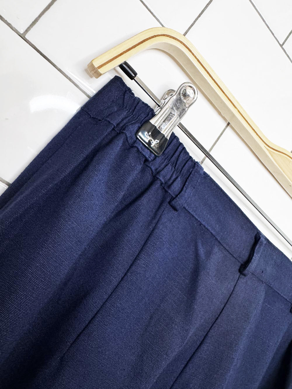 vintage nygard linen-blend pleated high rise trouser