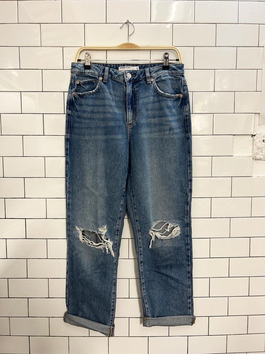 garage denim vintage straight distressed jeans - good market thrift store