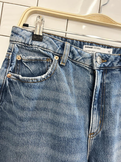 garage denim vintage straight distressed jeans - good market thrift store