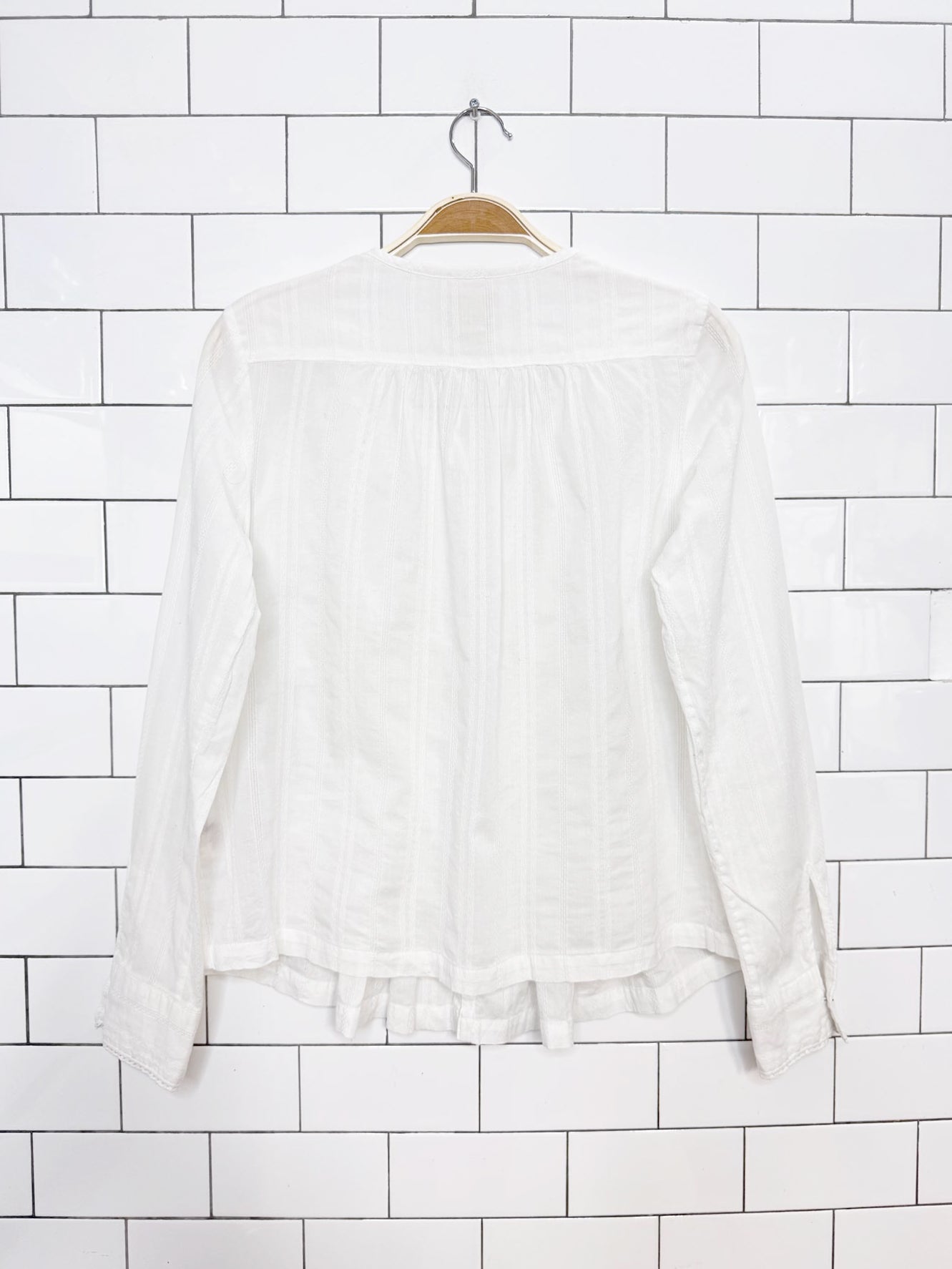 maeve gelise pleated prairie full button blouse | anthropologie