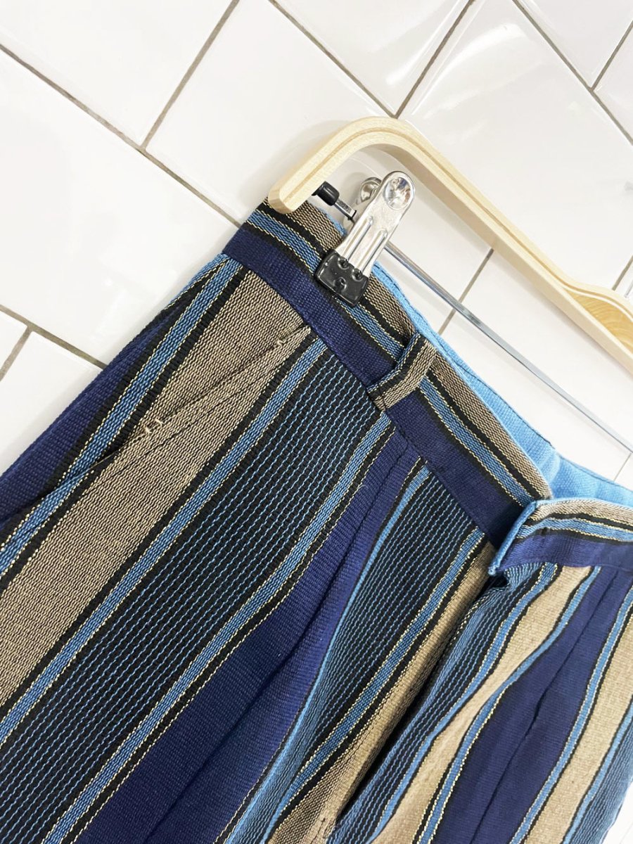 vintage woven metallic grunge shredded knee pants - good market thrift store