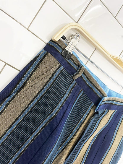 vintage woven metallic grunge shredded knee pants - good market thrift store