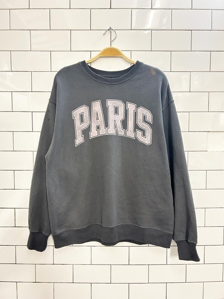 hollister paris oversized fleece sweatshirt - good market thrift store