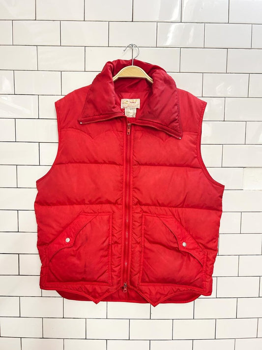 vintage 80s swan brand down vest - good market thrift store