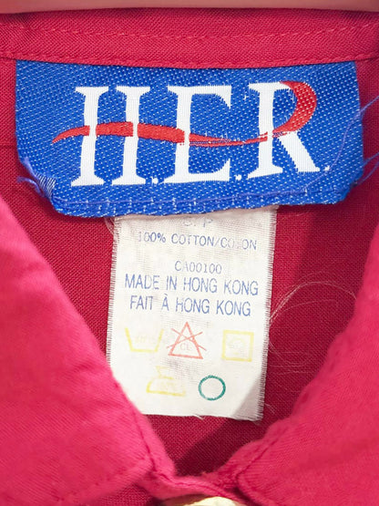 vintage 80s HER gold button soft blouse