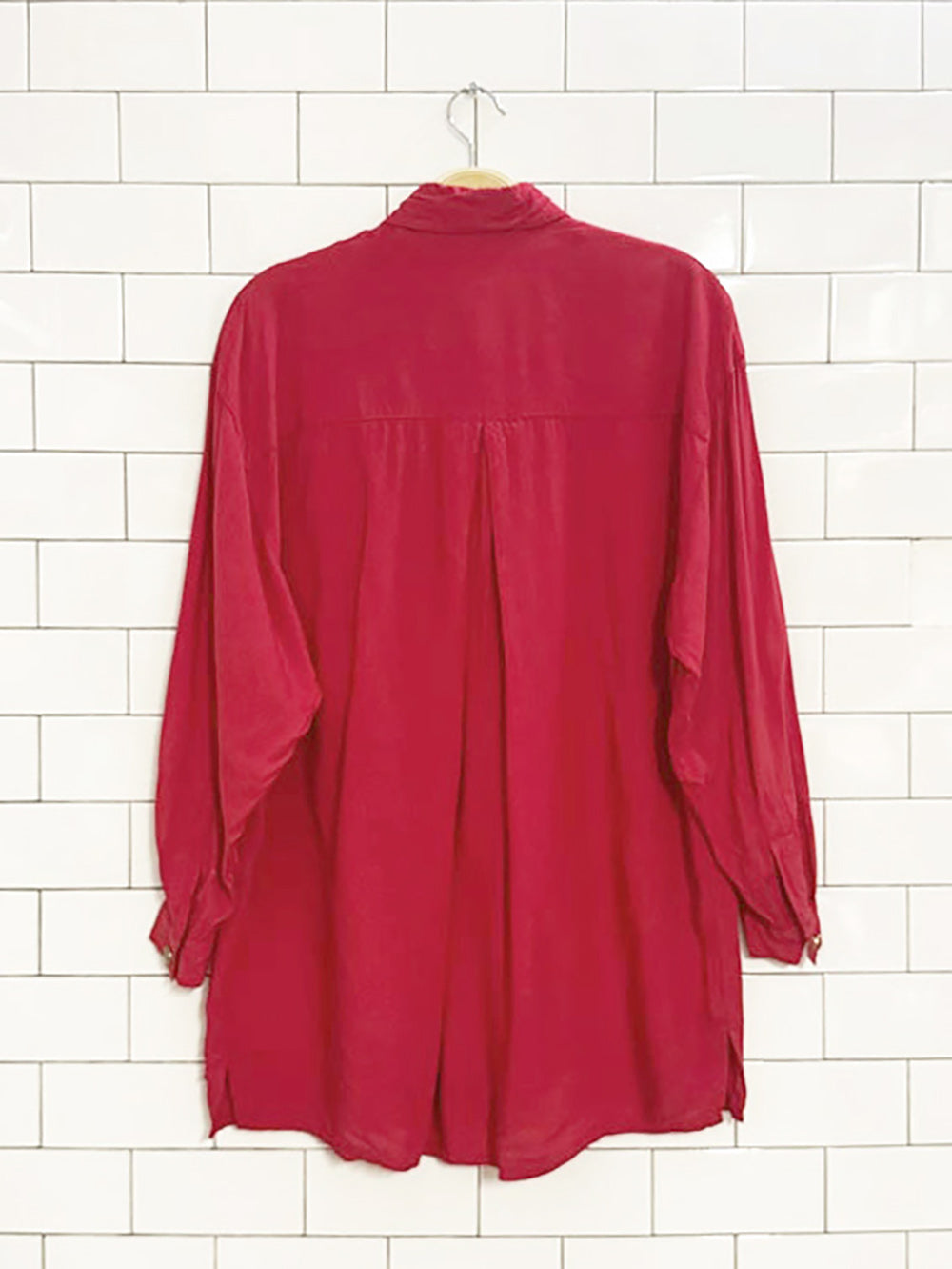 vintage 80s HER gold button soft blouse