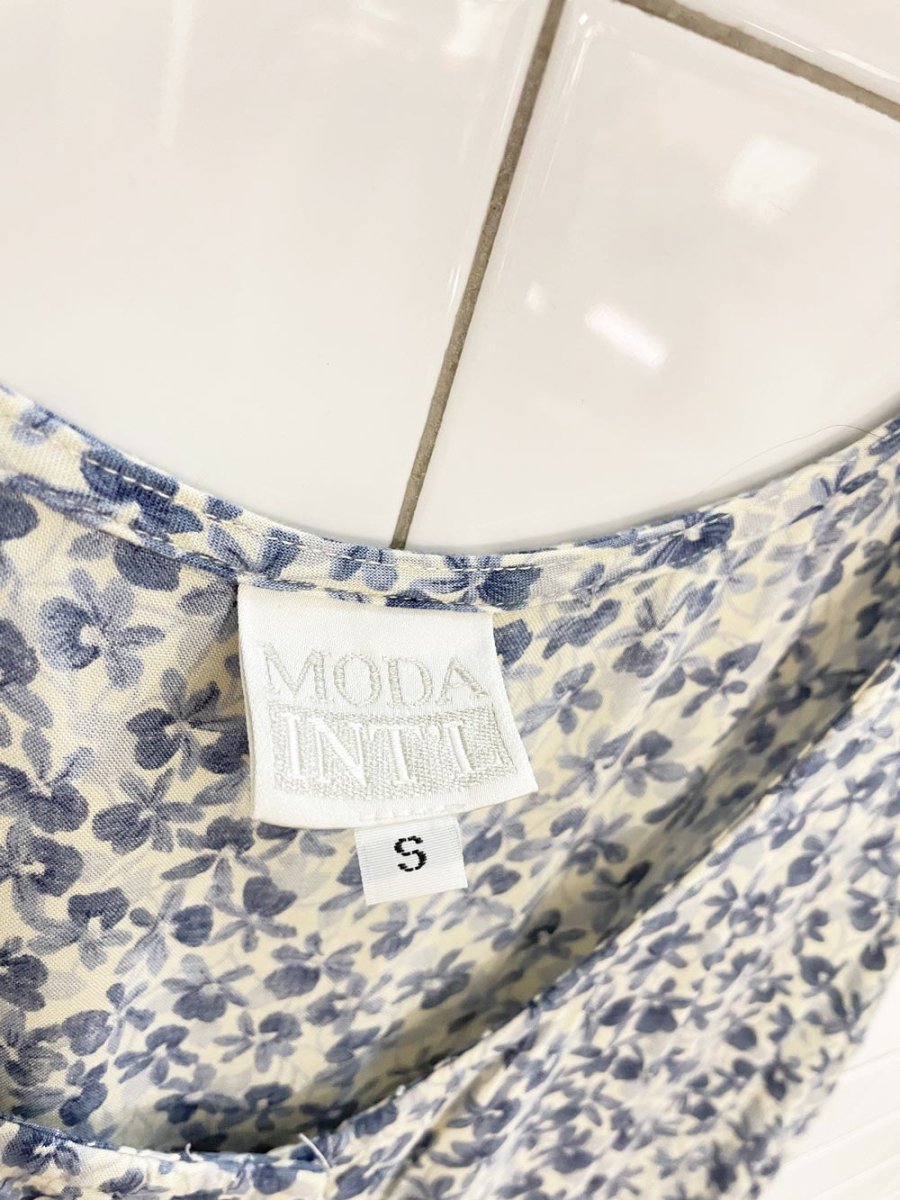 vintage 00s moda int'l floral pleated tie back jumpsuit - good market thrift store