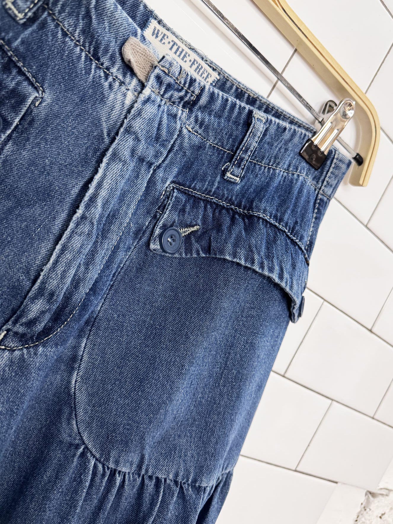 we the free 2026 lotus cinched balloon leg pleated jeans | free people
