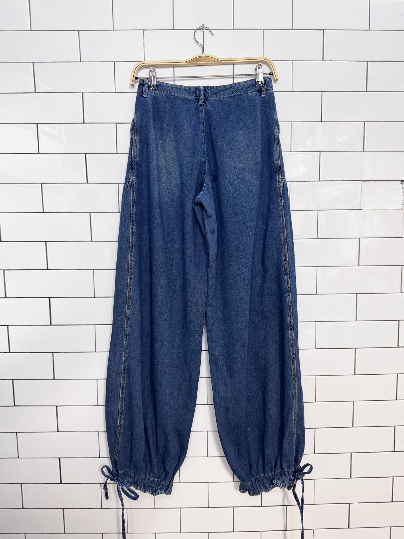 we the free 2026 lotus cinched balloon leg pleated jeans | free people