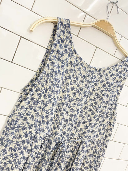 vintage 00s moda int'l floral pleated tie back jumpsuit - good market thrift store