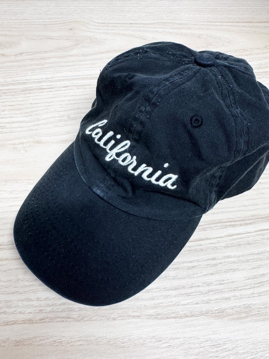 john galt california distressed embroidered ball cap