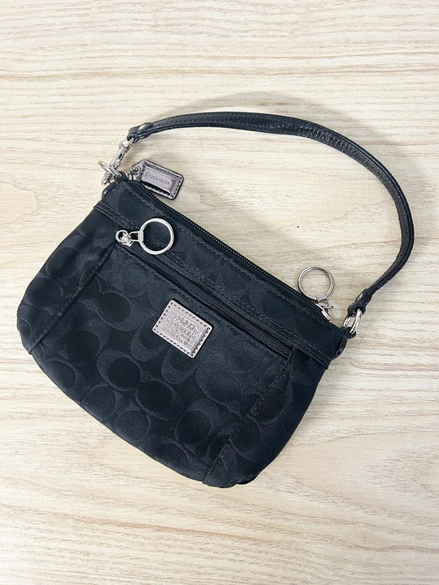 coach poppy c monogram wristlet - good market thrift store