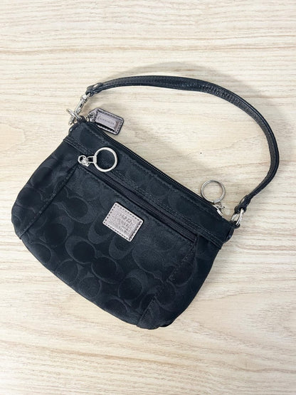 coach poppy c monogram wristlet - good market thrift store