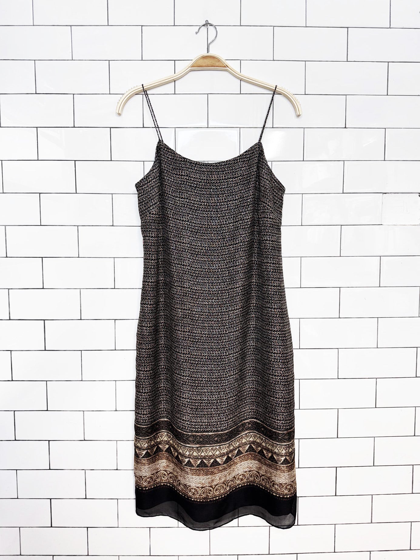 vintage 90s ann taylor 100% silk minimal chiffon midi slip dress