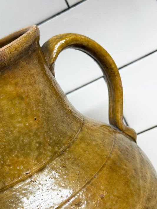 vintage handmade traditional terracotta water pitcher