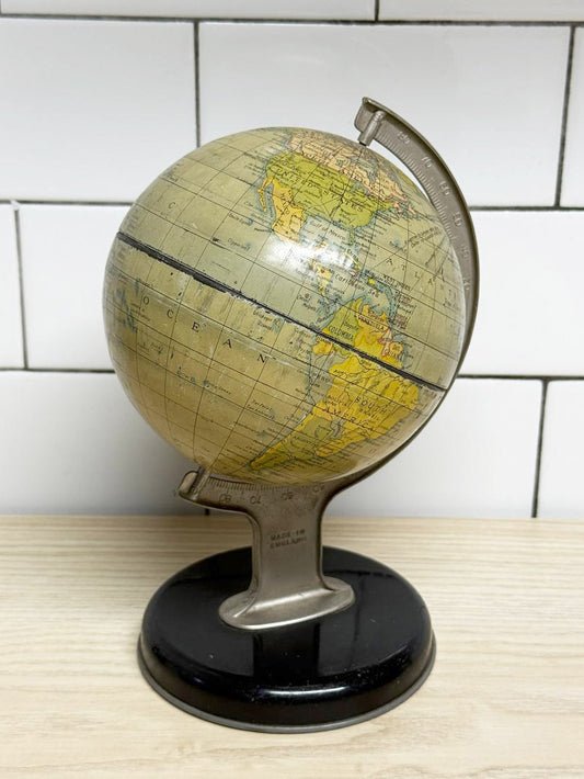 vintage 50s chad valley mini tin globe | made in England